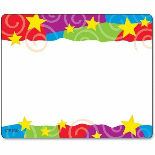 Trend Enterprises Name Tags, Stars-N-Swirls, Self Adhesive, 36 Tags, Multi TEPT68070